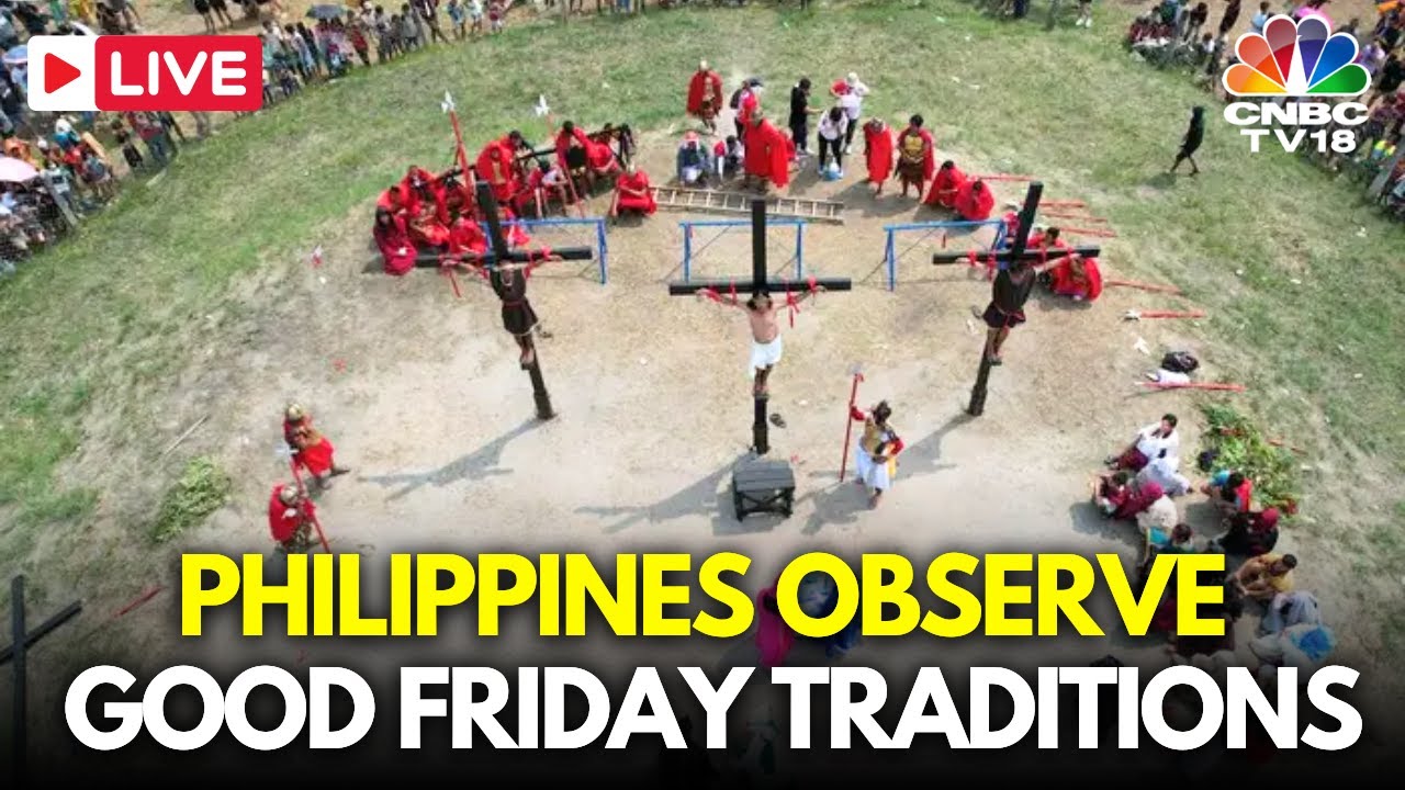 Philippines LIVE: Filipino Catholics Reenact Crucifixion of Jesus on Good Friday |San Fernando |N18G