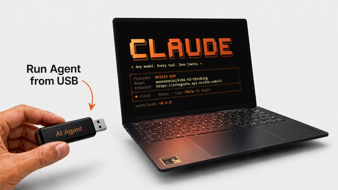 Запуск кода Клода с USB-накопителя | Бесплатно и портативно (без видеокарты)🤯
