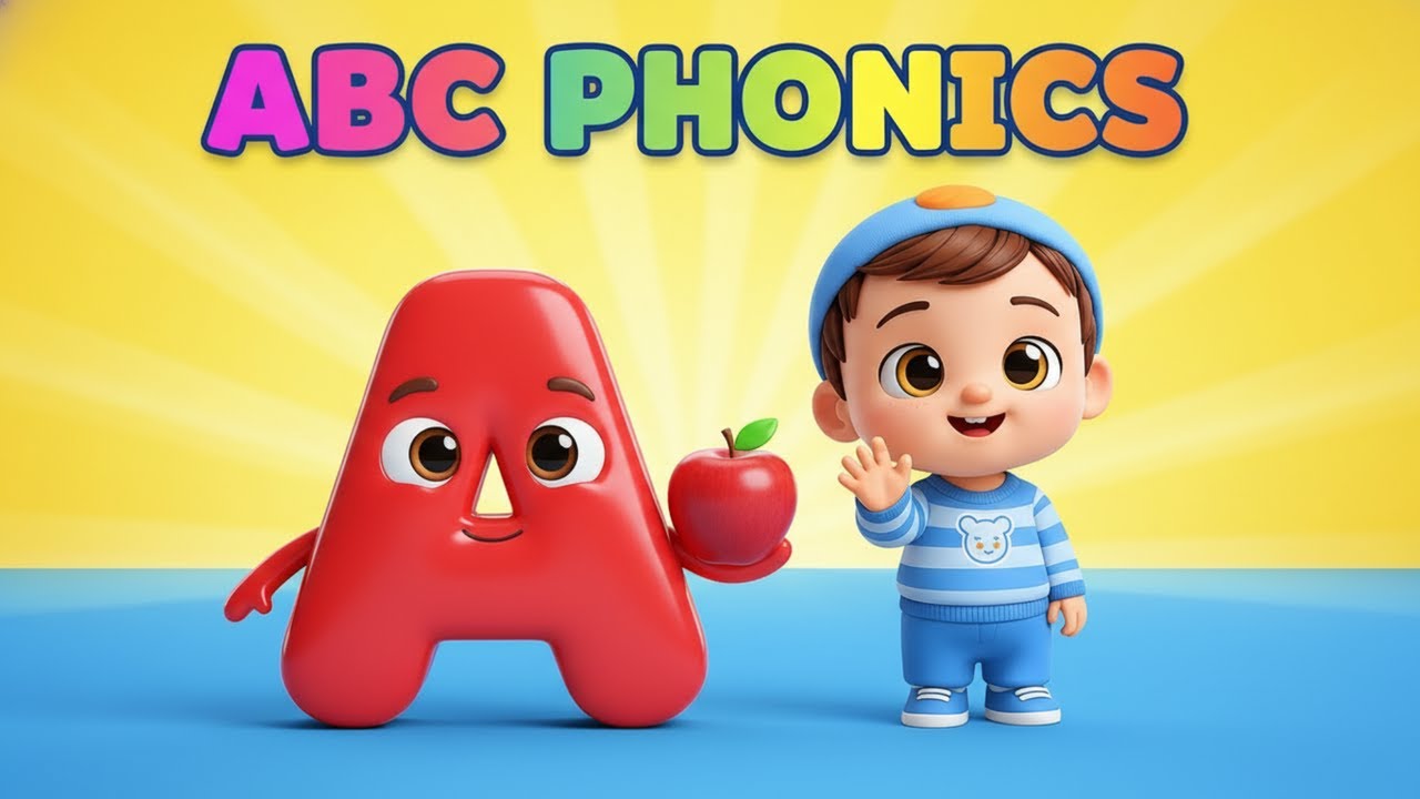 ABC Phonics Song for Kids | A for Apple 🍎 | Learn ABCD | Nursery Rhymes & Baby Songs