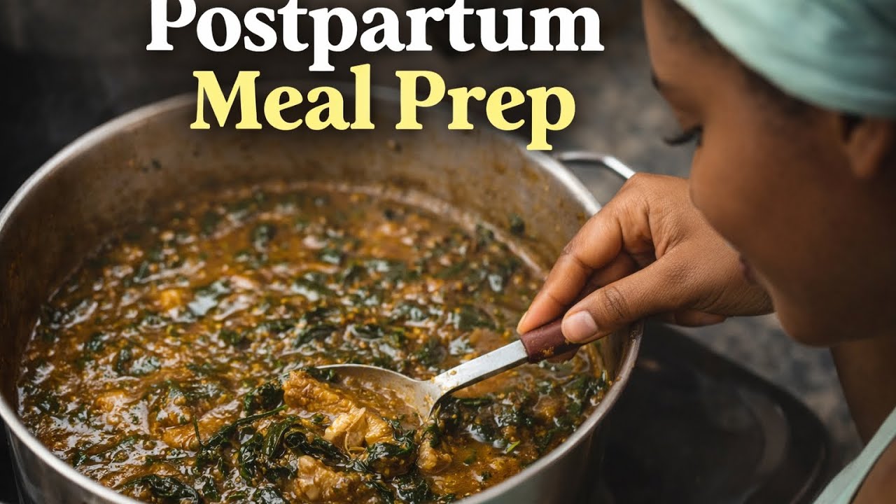 POV: Im preparing my self for motherhood’’: African postpartum Meals: #blackmoms #realmomlife 