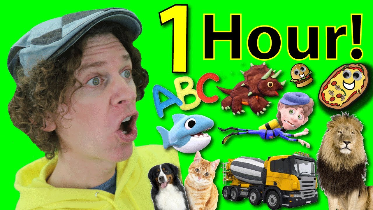 1 Hour of Songs with Matt| Food, Animals, Dinosaurs, Vehicles | Learn English, Preschool