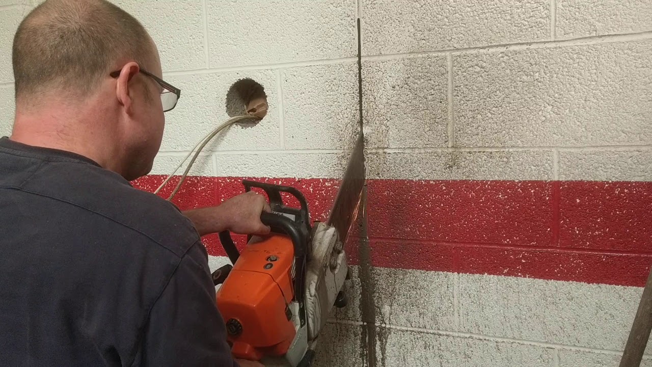 First time using a Stihl GS 461 Concrete Chainsaw - Part 2