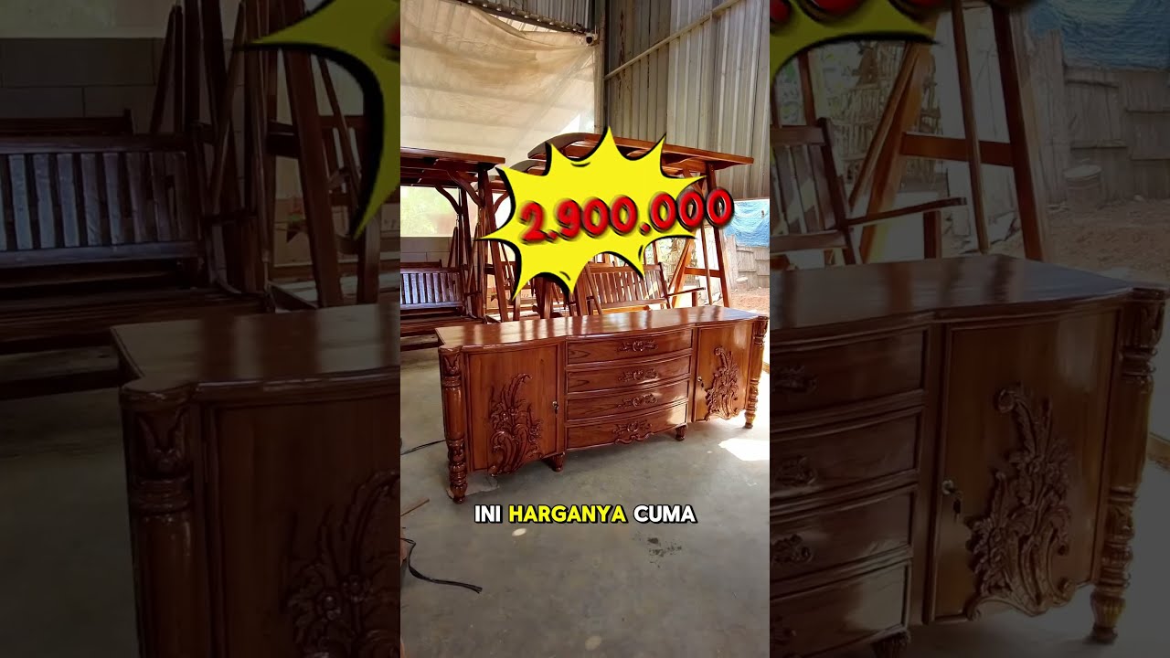 Promo buffet Ukir kayu jati model kiansantang #buffet #buffettv #bufetminimalis #bufettv #bufetjati