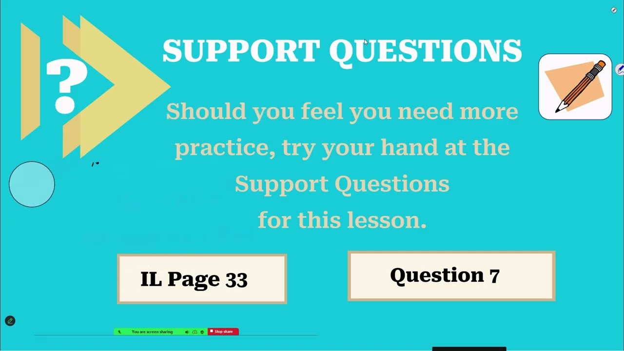 MEL3E Class 7: Lesson 4.3: Key Question #4, Lesson 5.1