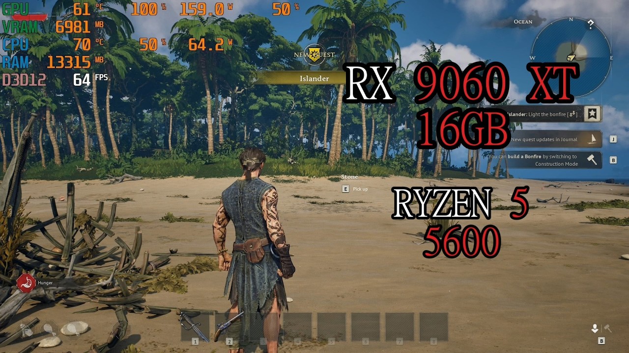Windrose Gameplay RX 9060 XT 16GB RYZEN 5 5600