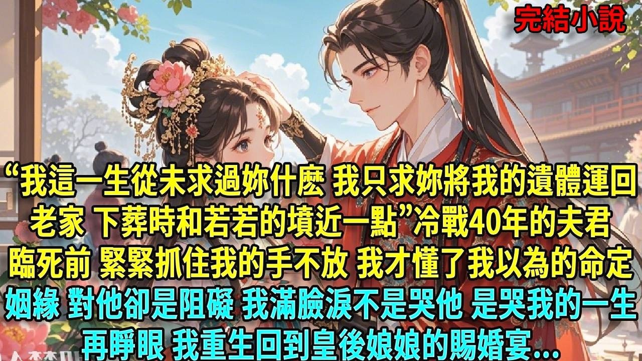 「我這一生從未求過妳什麼，我現在只求妳將我的遺體運回老家，下葬時和若若的墳近一點。」和我冷戰了四十年的夫君臨死前緊緊抓住我的手不放，我才恍然大悟，我以為的命定姻緣對他卻是阻礙#爽文#古言#打臉#小說