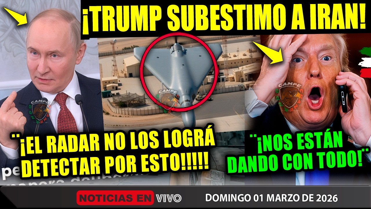 TRUMP ENTRA EN PANICO! DRONES DE IRAN TOCAN A EU ¡LO PEOR ES QUE USAN SUS PROPIOS CHIPS! CHINA RUSIA