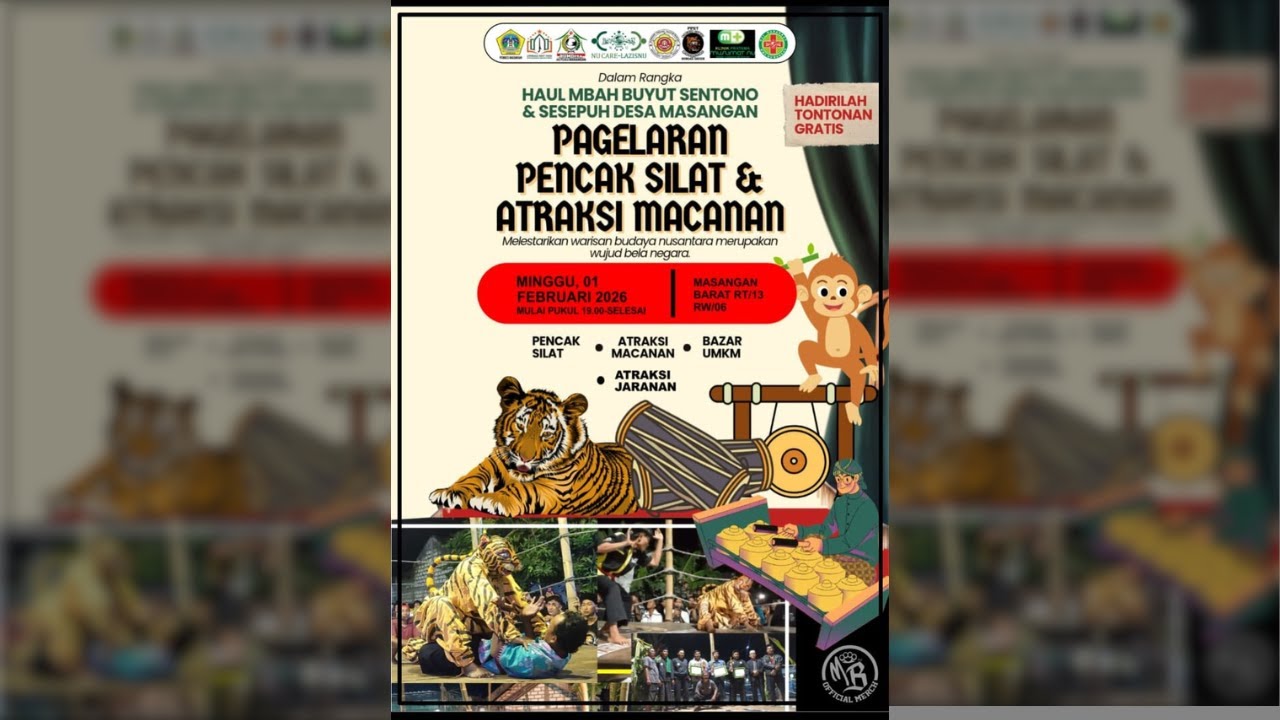 PAGELARAN PENCAK SILAT | HAUL & SEDEKAH BUMI BUYUT SENTONO DESA MASANGAN