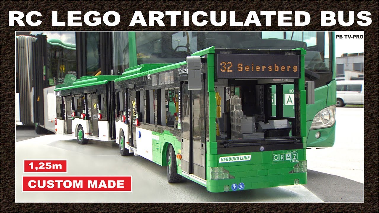Largest / Biggest Lego RC Articulated Bus Mercedes / Pete Bacoh Video Edition