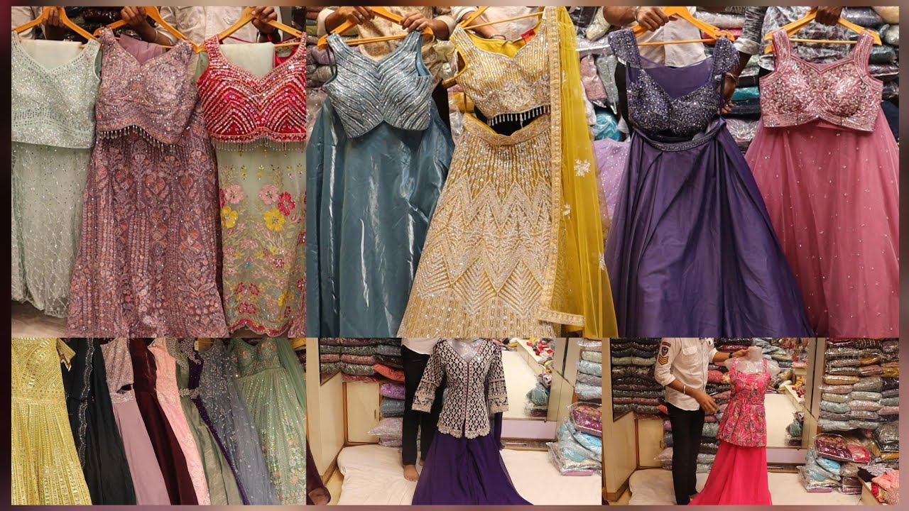 Dress For Designer Partywear Bridal Dresses sowcarpet online(Reception Gowns croptop)