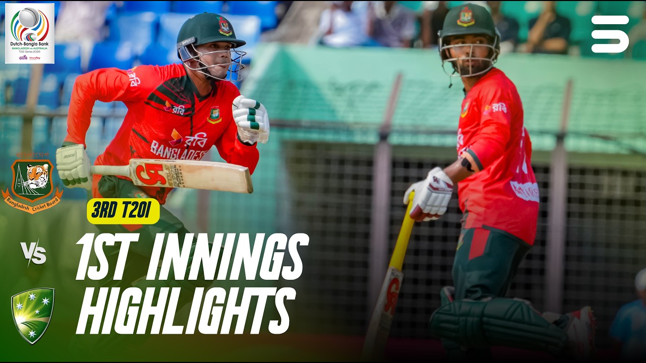1st Innings Highlights | Bangladesh vs Australia | Match 03 | T20I Series 2026 | M9K1U