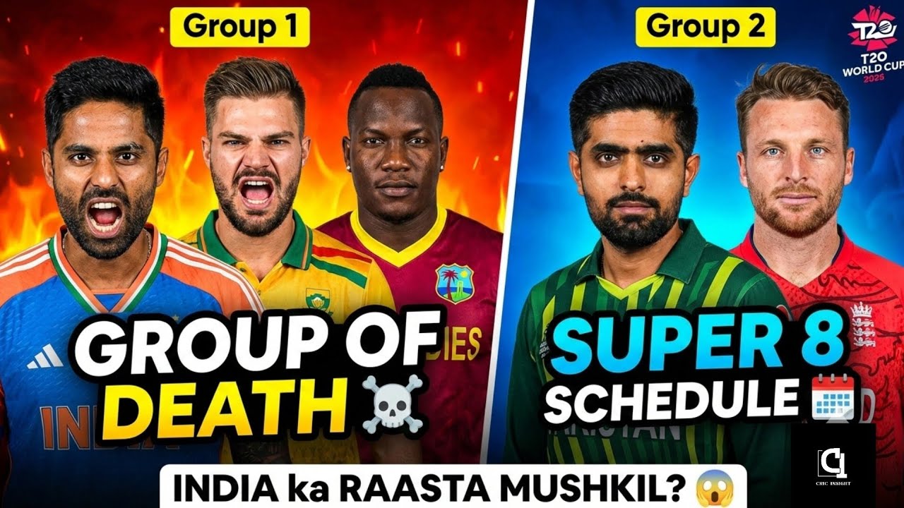 T20 World Cup 2026 Super 8 Full Schedule & Details! 🏆 India in Group of Death | Cric Insight
