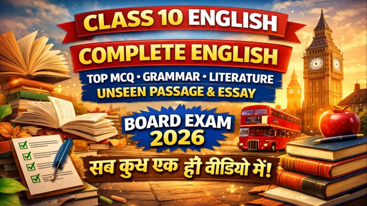 class 10 english live|complete english of class 10|passage|essay|letter|grammar|board exam2026