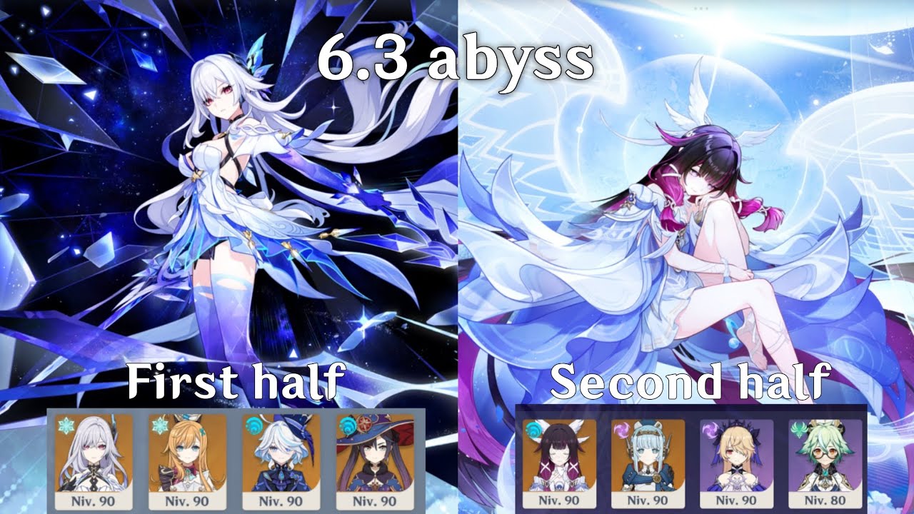 Genshin impact 6.3 abyss Skirk freeze / Columbina lunar charged