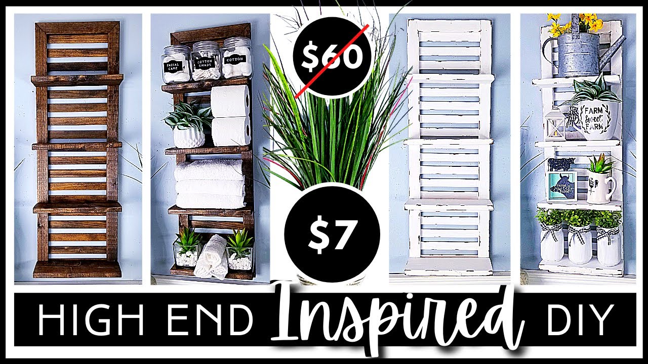 HIGH END Inspired DIY | Modern Farmhouse Wood Shutter Shelf | Home Decor | Amazing Look for Less!