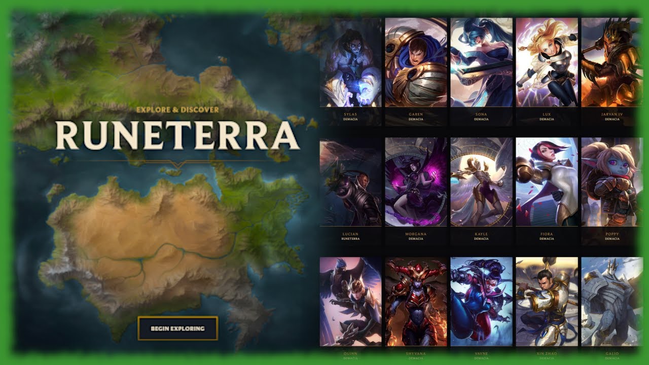 League Of Legends | Runeterra Interactive Map Explore - DEMACIA!