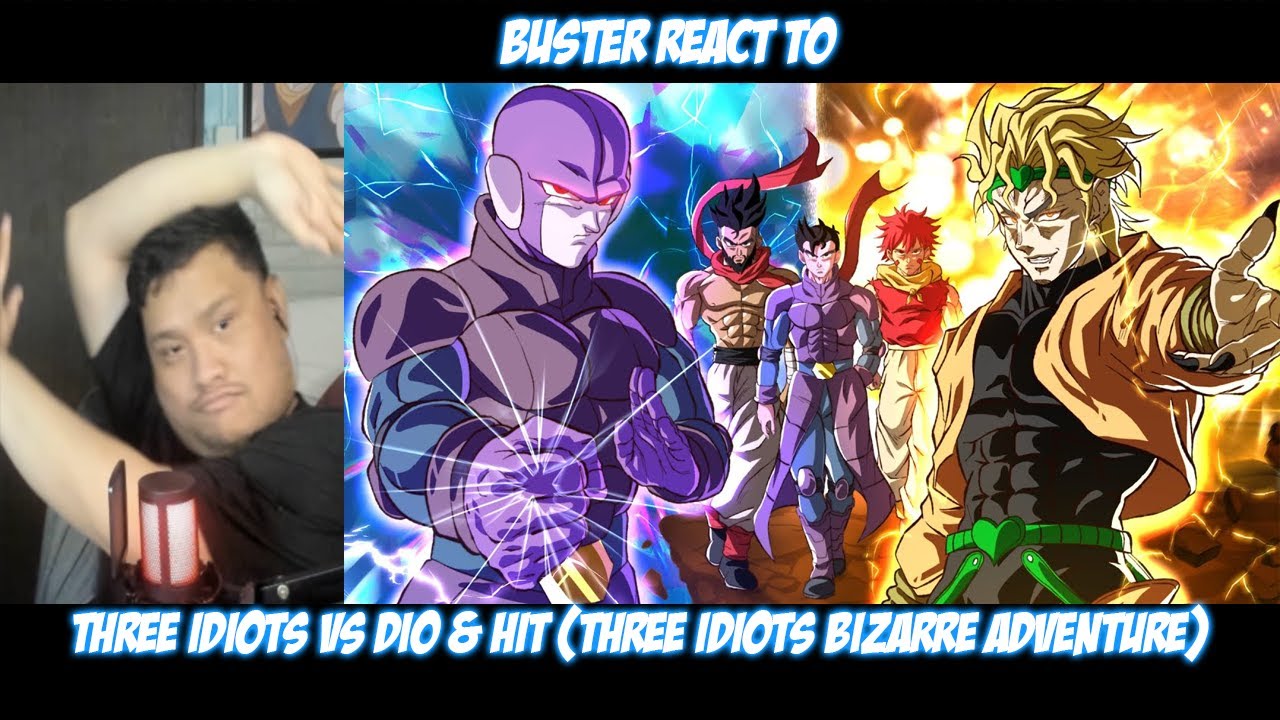 Buster Reaction to Three Idiots vs Dio & Hit (Three Idiots Bizarre Adventure) @rhymestyle