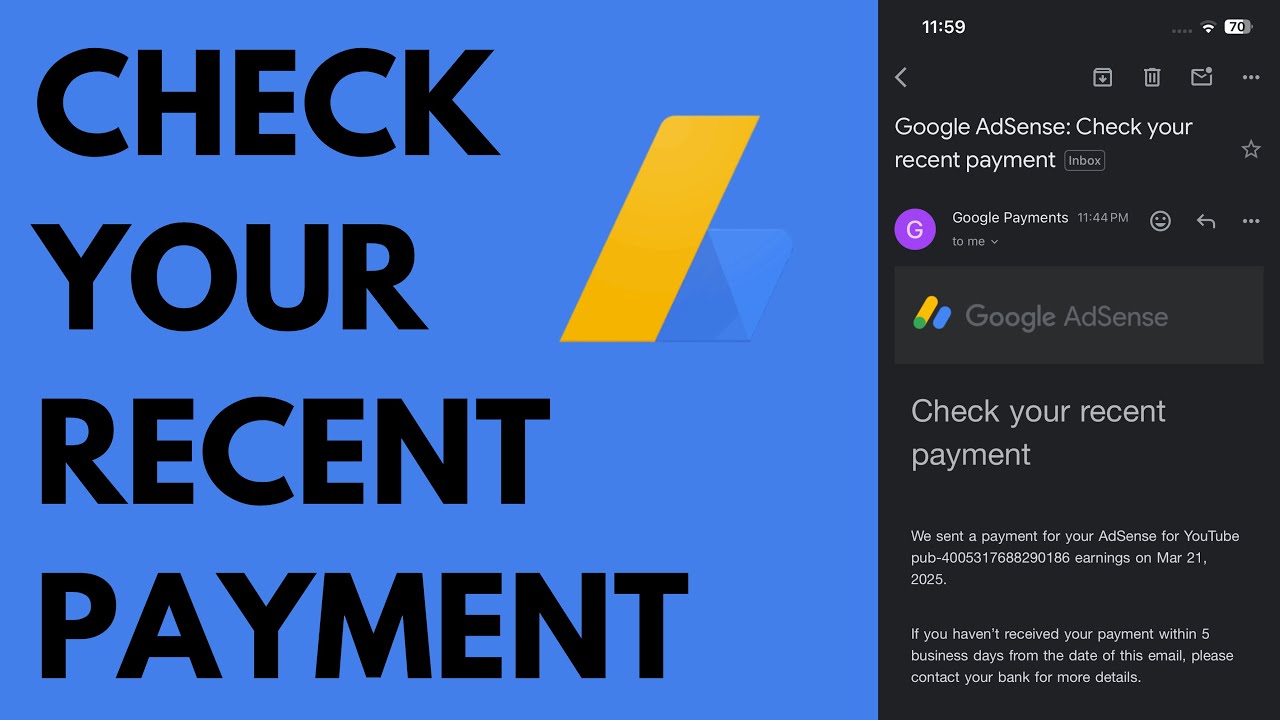 google adsense check your recent payment inbox | google adsense check your recent payment