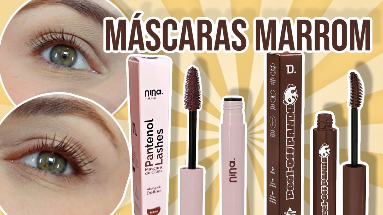 COMPARANDO MÁSCARAS DE CÍLIOS MARROM NINA MAKEUP E DAILUS