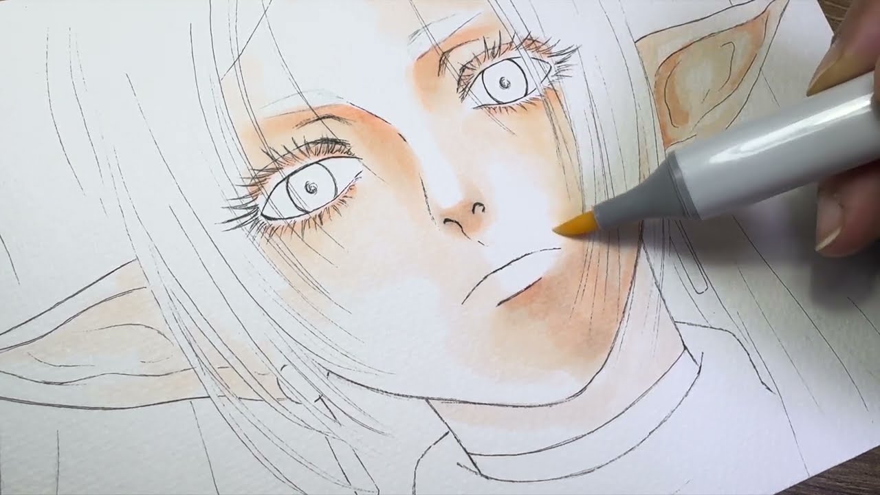 Drawing Frieren | Anime Art with Copic Markers☘️✨