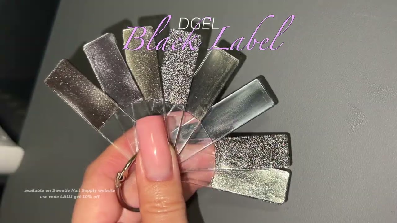 🖤 Swatching Variety Black Gels and watching me do my own nails
