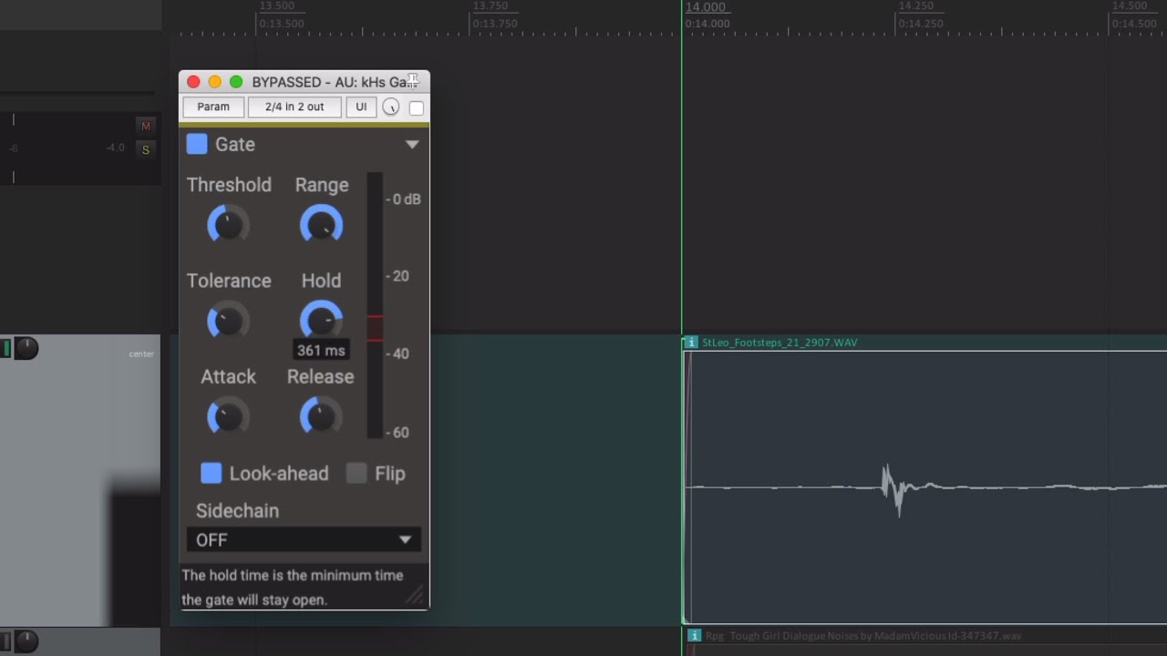Using a gate and downward expansion for noise removal