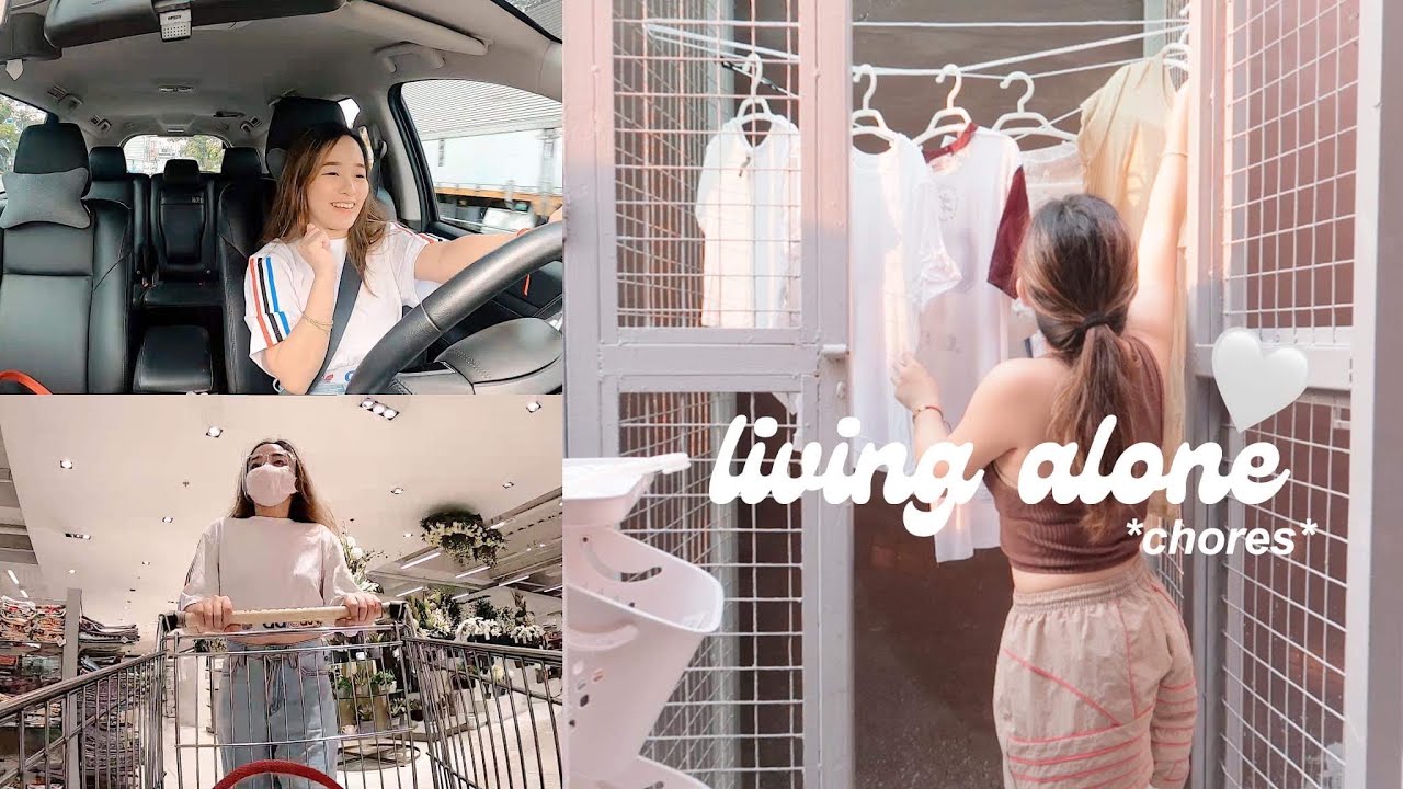 Living Alone *chores* | Laundry, Cute Washing Machine, Major Errands Day!