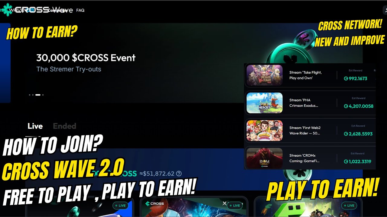 Cross Wave 2.0 | How To Join , Play To Earn , CrossRewards! ( Tagalog )