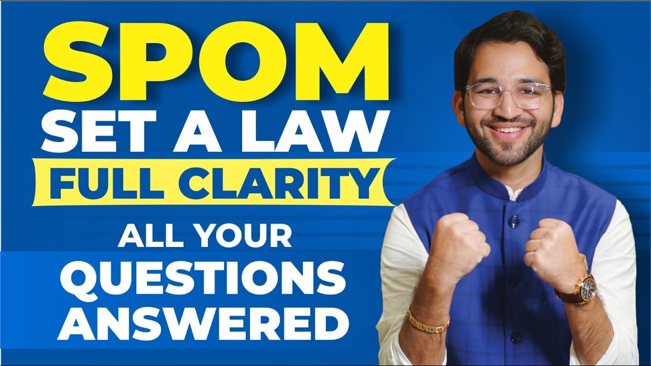 SPOM | All your questions (related to my lectures) answered clearly ICAI | CA Final Set A Law