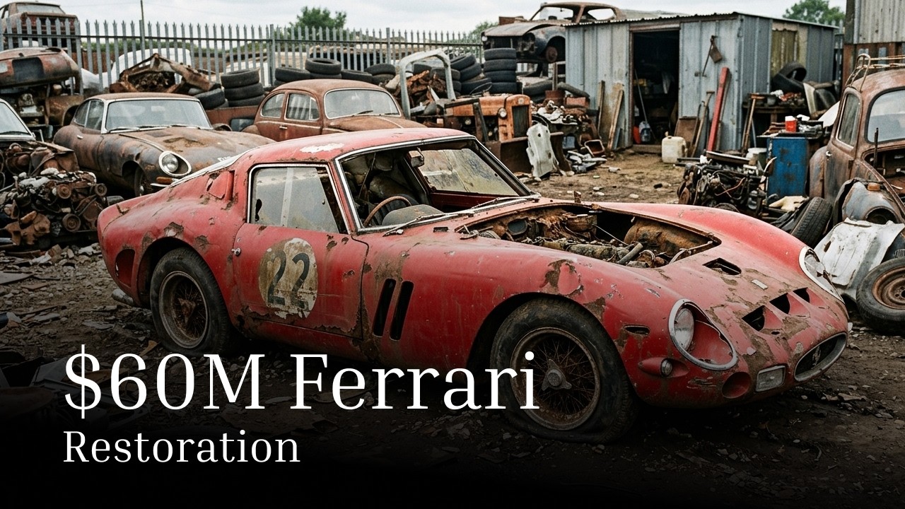 We Rescued a $60M Ferrari from a Scrap Yard.... Abandoned Ferrari 250 GTO Restoration ASMR vide