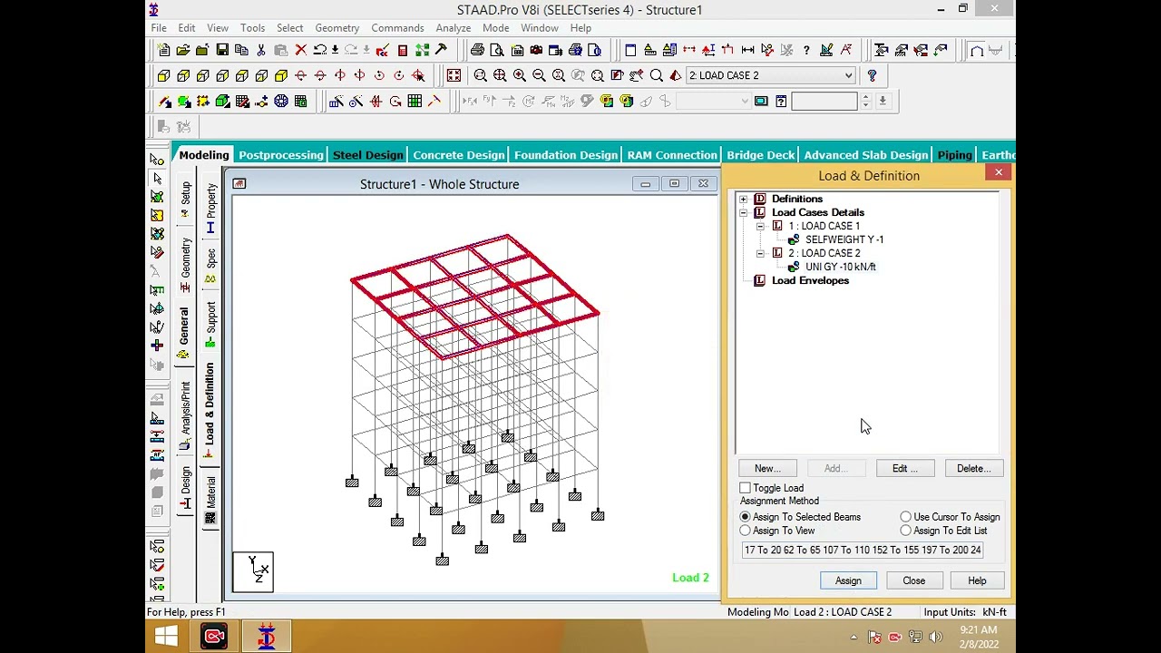 design of concrete in staad pro in telugu