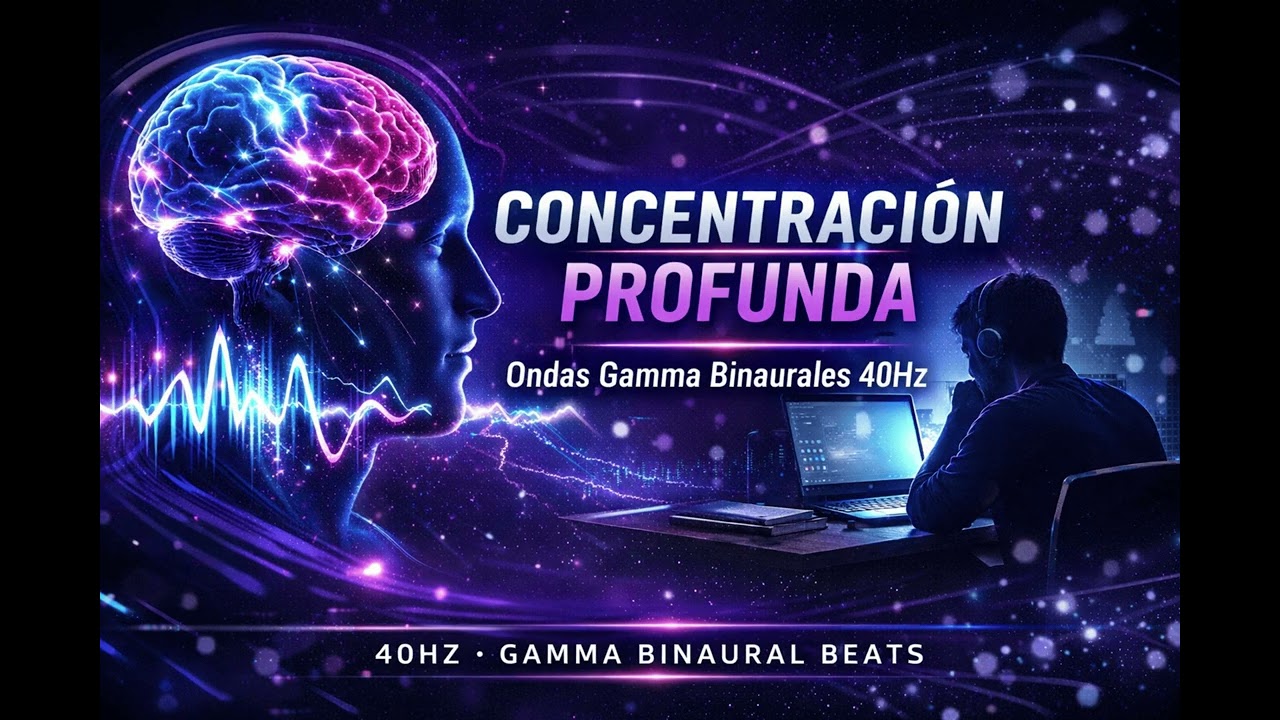 Modo Enfoque Instantáneo ⚡ Ondas Gamma 40Hz Binaurales