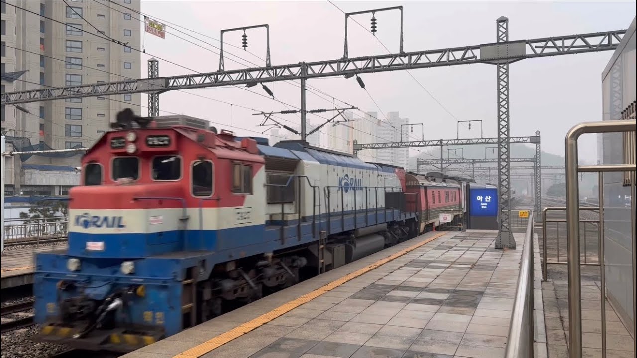 아산역을 오고가는 7400호대 무궁화호 2대
