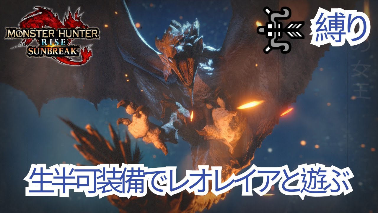 MHR:S　Switch版　ストーリー攻略弓縛り　生半可装備でレオレイアと遊ぶ3'13''93