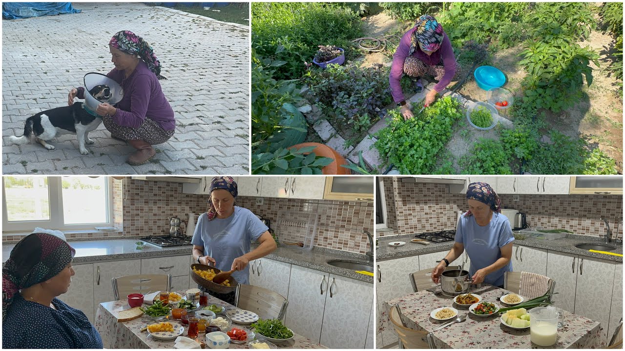 GÜNE BAHÇEDE BAŞLADIK✅ KARDEŞİMLE KAHVALTI YAPTIK😊 AKŞAM MENÜMÜZ