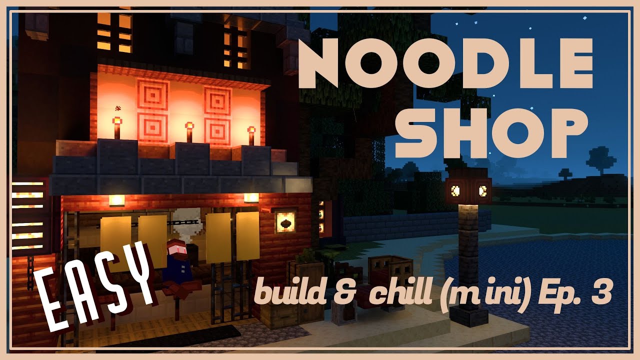 Minecraft Ramen Shop 🍜🍥 ~ Build & Chill mini Ep. 3