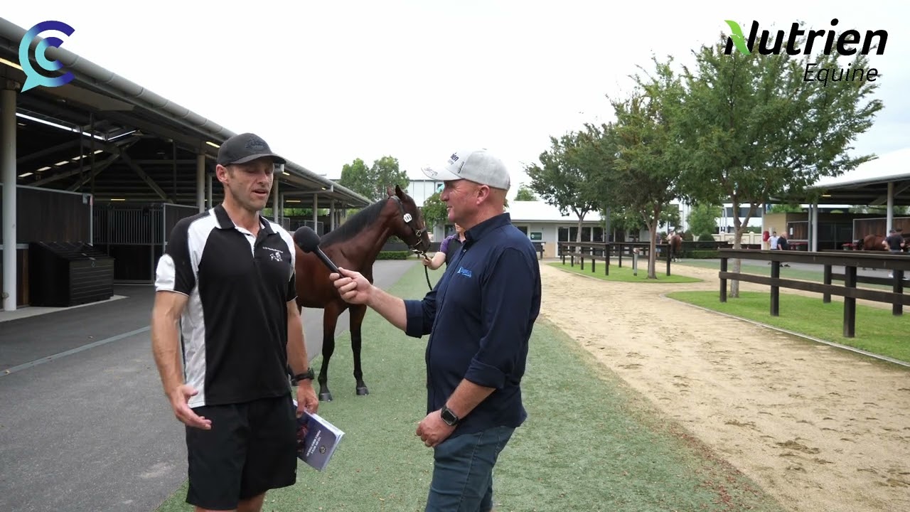 CC with Ty Robinson from KTR Standardbreds at the Nutrien Sydney sale.