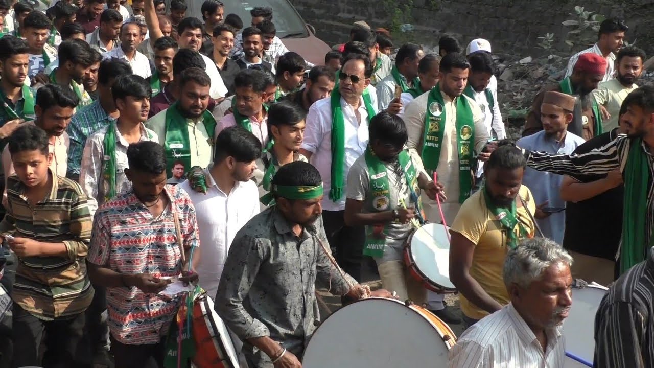 Nanded ▪︎ प्रभाग नंबर 15 में MIM की ओर से एक बड़ी रैली निकाली गई 