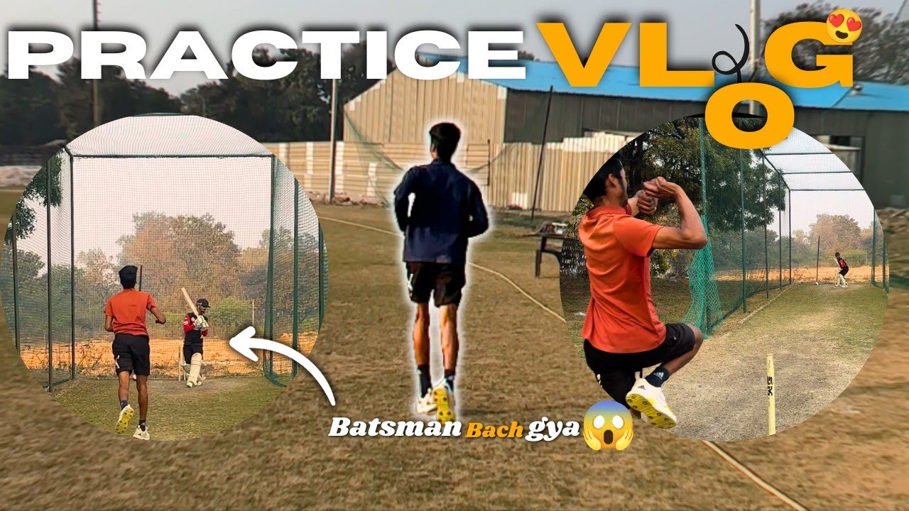 fast Bowling🔥 practice VLOG |😱 Batsman बच gya ball लगने sa | VLOG.27 | pacer zone practice vlog🎯