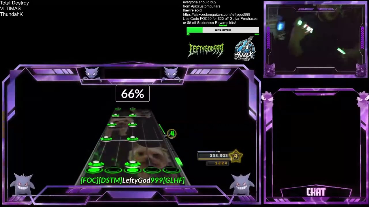 Total Destroy FC 100% Guitar Expert Leftygod999 Dedication to Sableyye and Relic TIER 7 Strum player