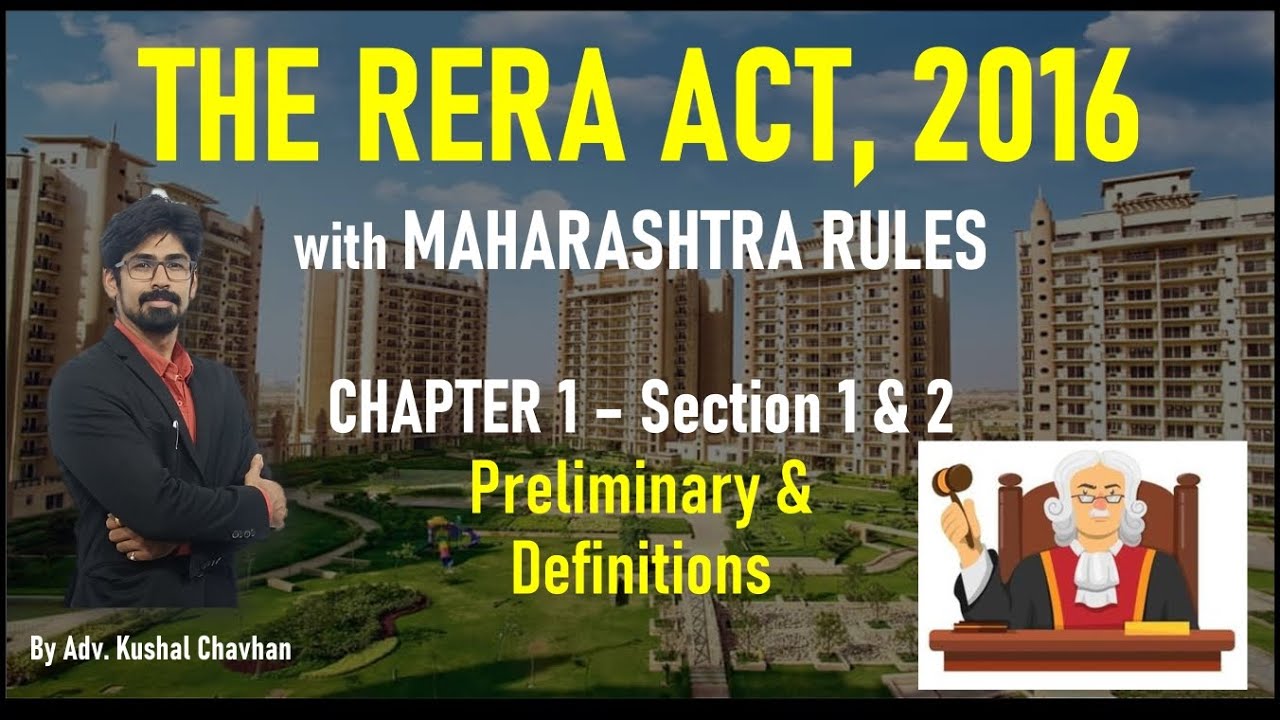 Chapter 1 | Section 1 to 2 | RERA 2016 | Preliminary & Definitions
