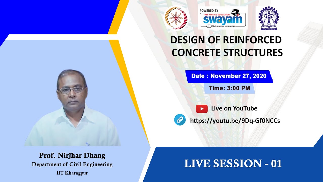 LIVE Session -1 : Design of Reinforced Concrete Structures
