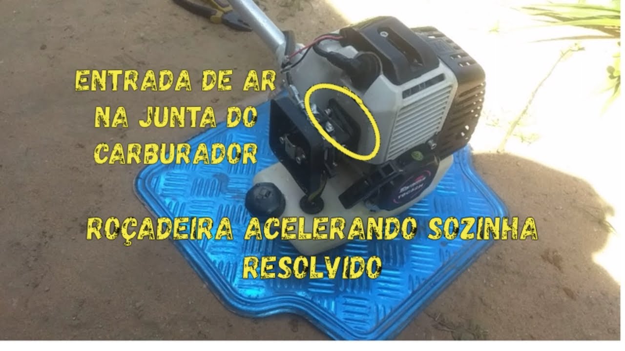 Roçadeira acelerando sozinha. Resolvido. Faça você mesmo.