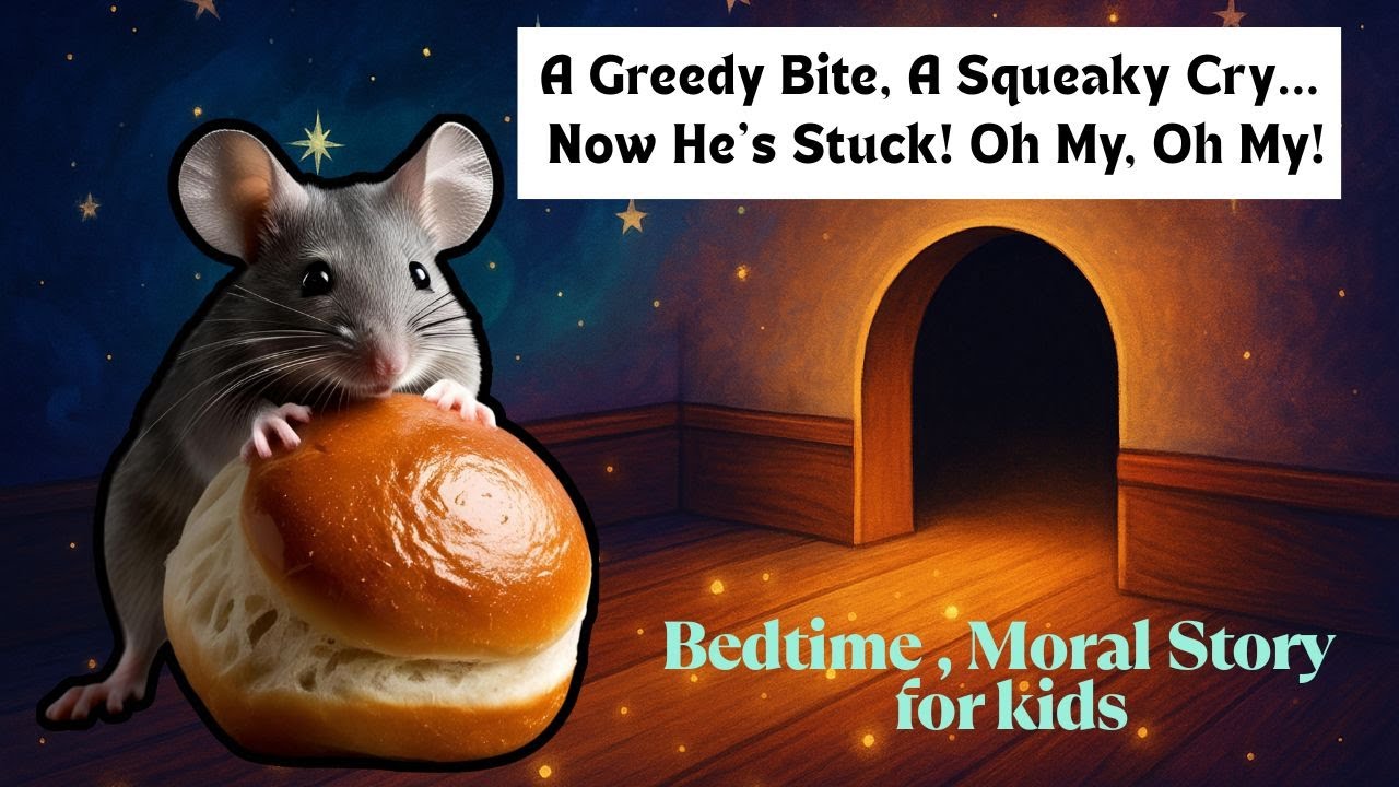 The Greedy Mouse! Bedtime Story for Kids in English | Animated Moral Stories |Short Stories for Kids