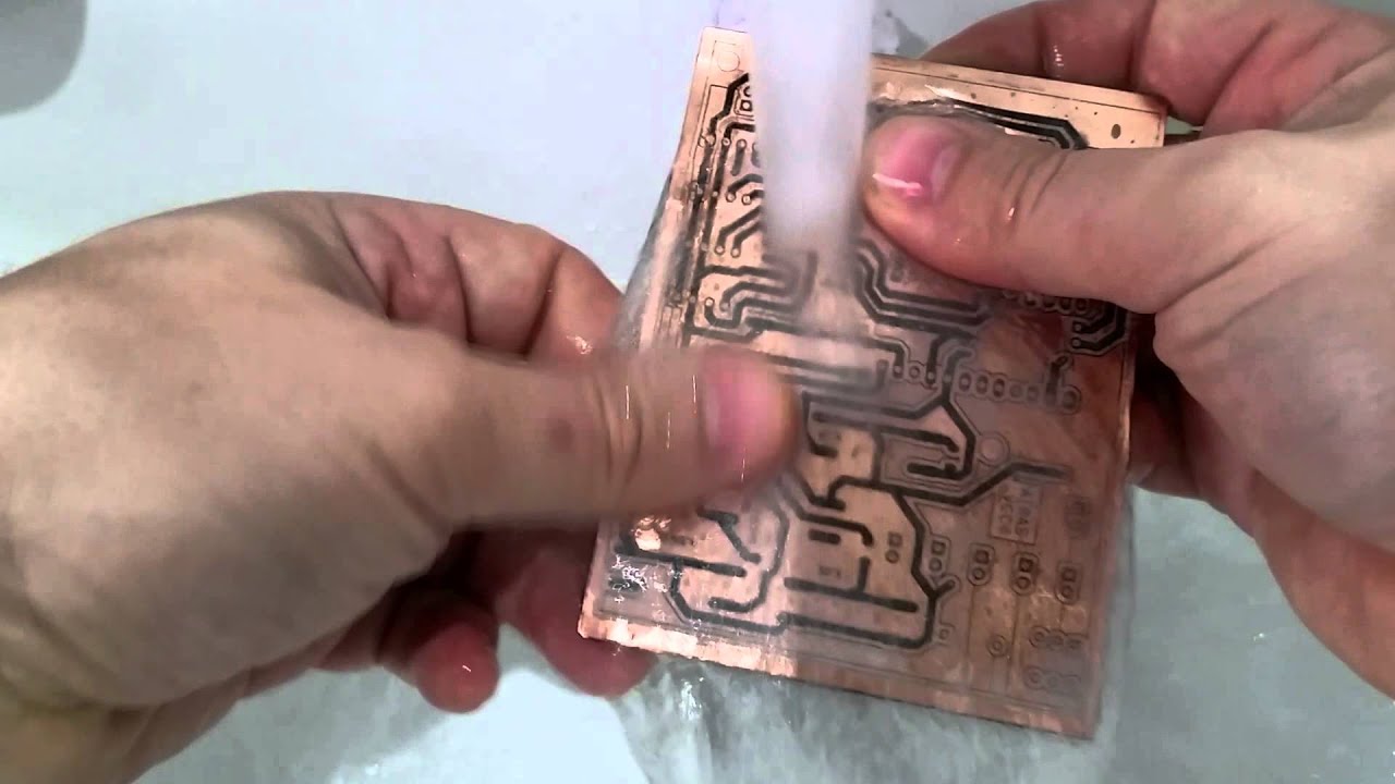Fabricar circuito pcb con el método de la acetona y la lejía