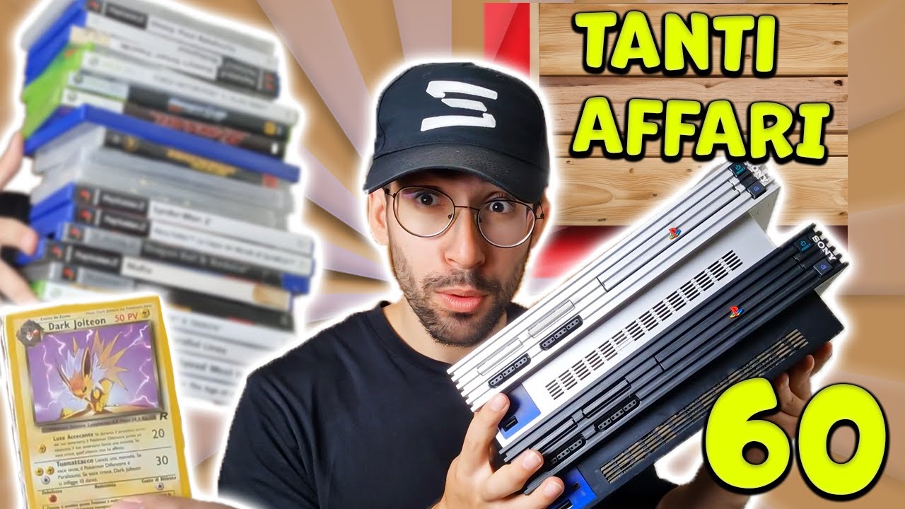 HO FATTO TANTISSIMI BURRO AFFARI al MERCATINO! PLAY a 4 EURO, GIOCHI a 2 EURO E CARTE POKEMON! E60