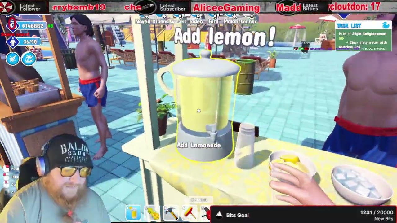 🔴Dipping our toe back into Waterpark Simulator! !socials !discord !beard
