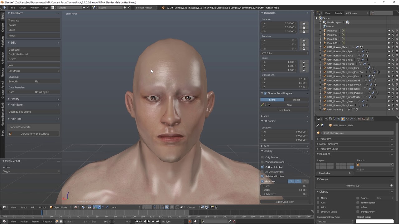 UMA 201 - Part 1: Blender Base Files