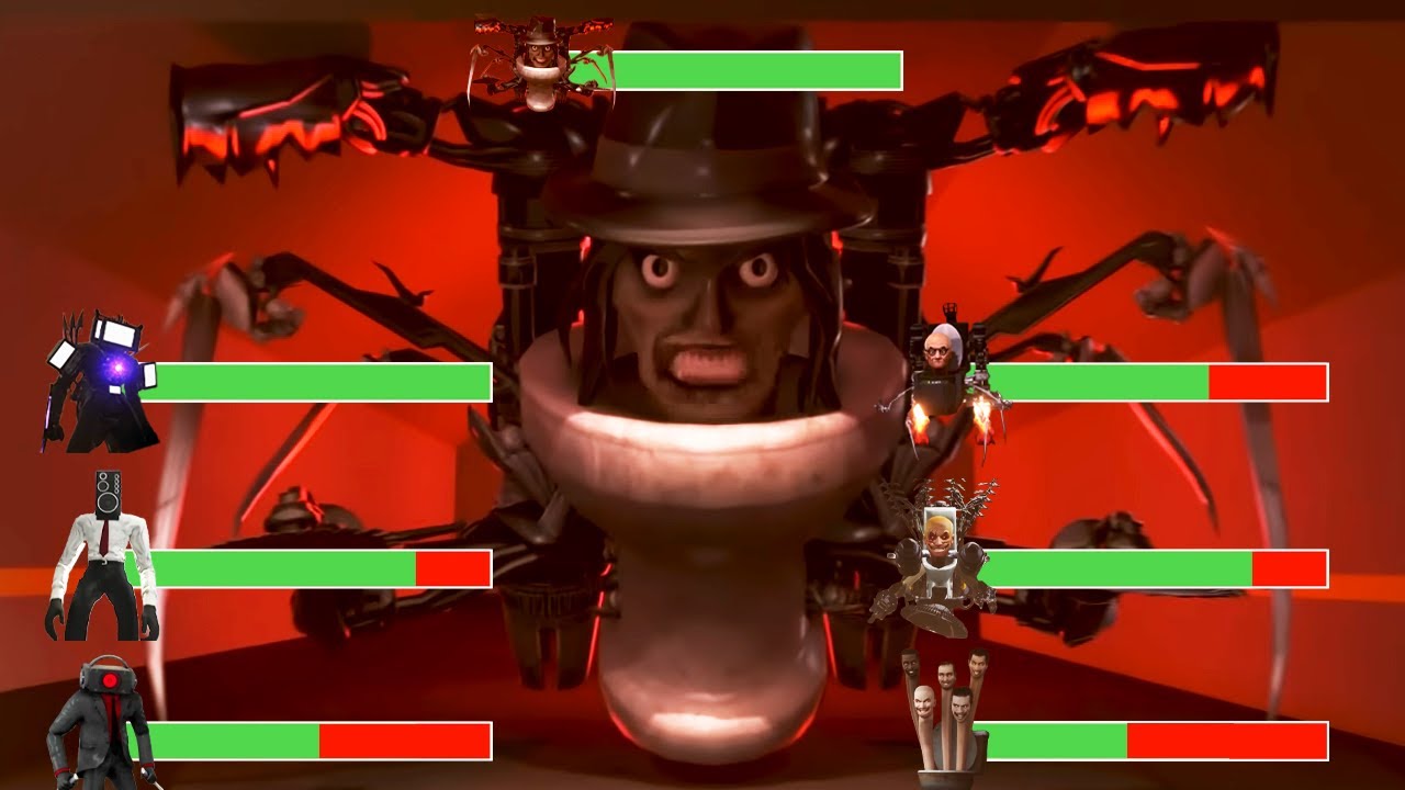 Skibidi Toilet WITH Healthbars and ALL Boss Fights Season Fanmade (Updated)