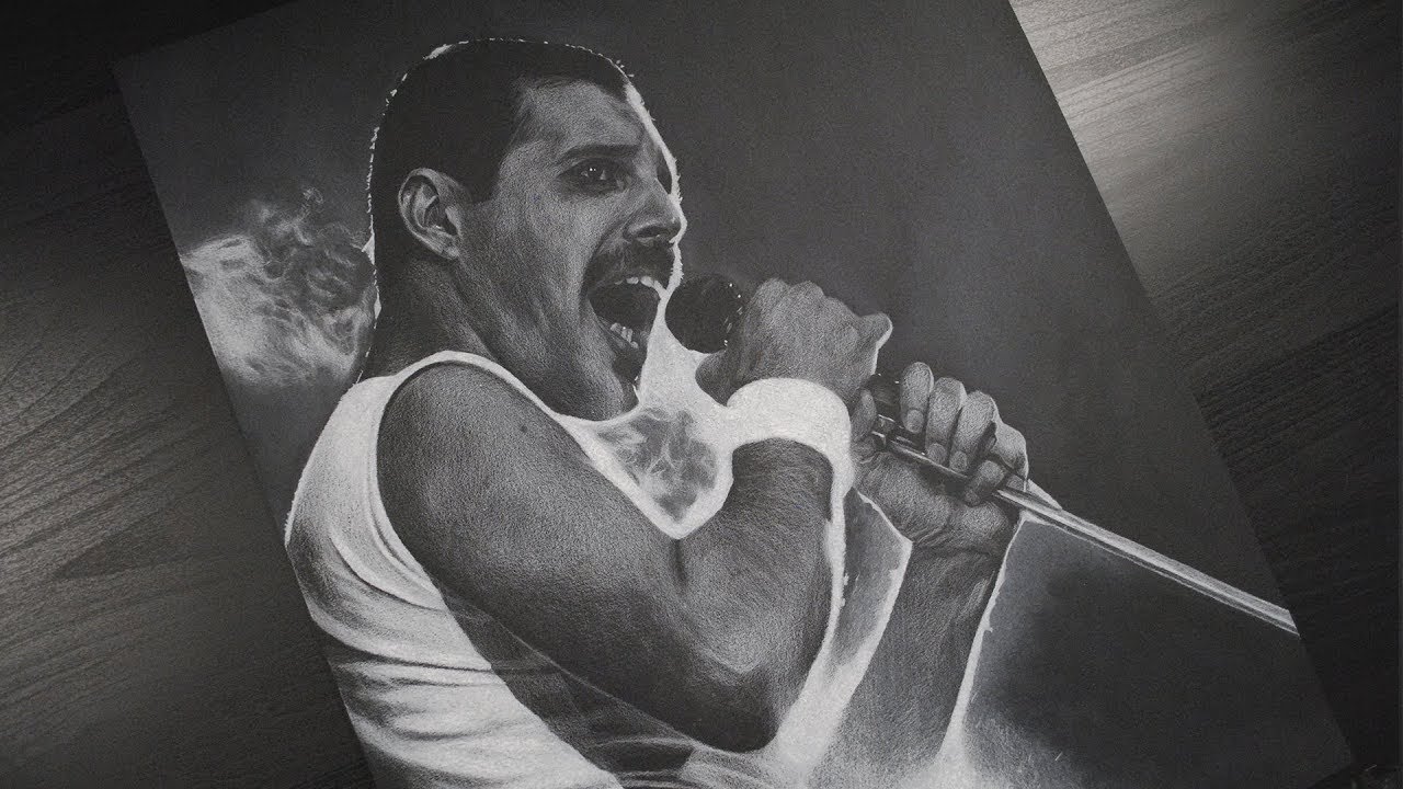 Drawing Freddie Mercury (Queen) - Florensi Q.